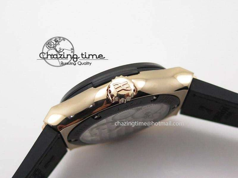 Fusion RG Black Dial Flying Tourbillion On Gummy Strap EasyMatch 6982