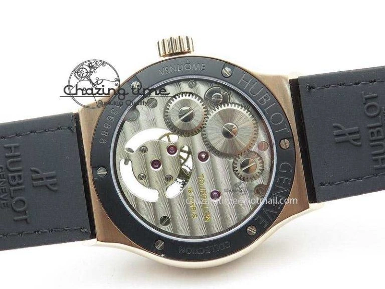 Fusion RG Black Dial Flying Tourbillion On Gummy Strap EasyMatch 6982