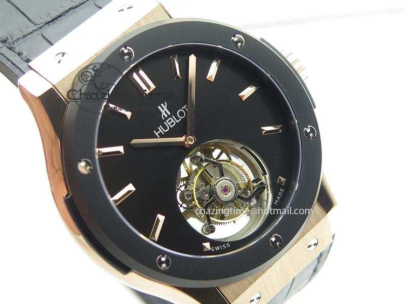 Fusion RG Black Dial Flying Tourbillion On Gummy Strap EasyMatch 6982