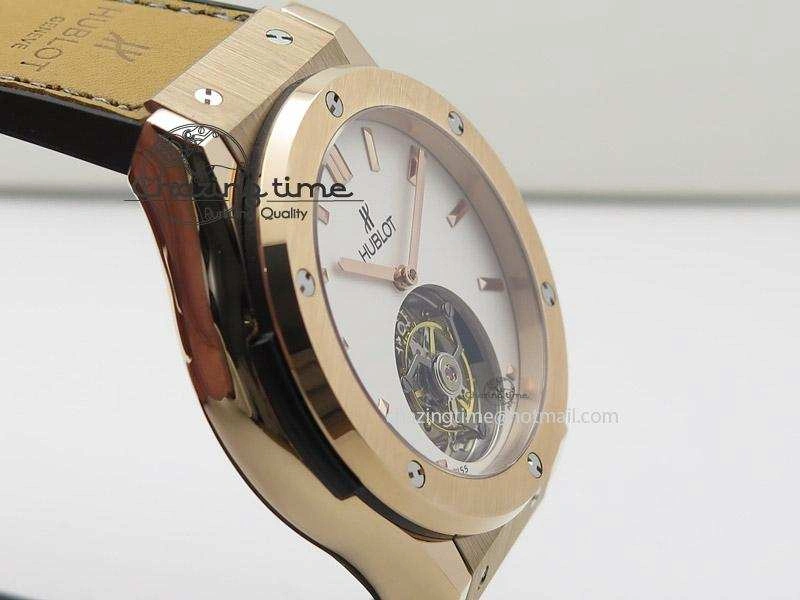 Cozy Fusion RG White Dial Flying Tourbillion On Gummy Strap 6984