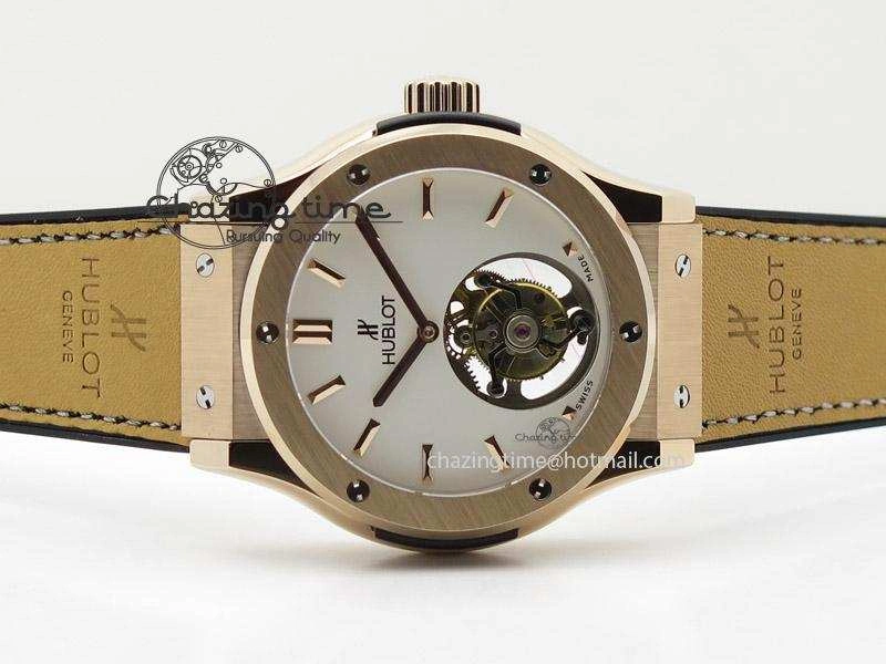Cozy Fusion RG White Dial Flying Tourbillion On Gummy Strap 6984