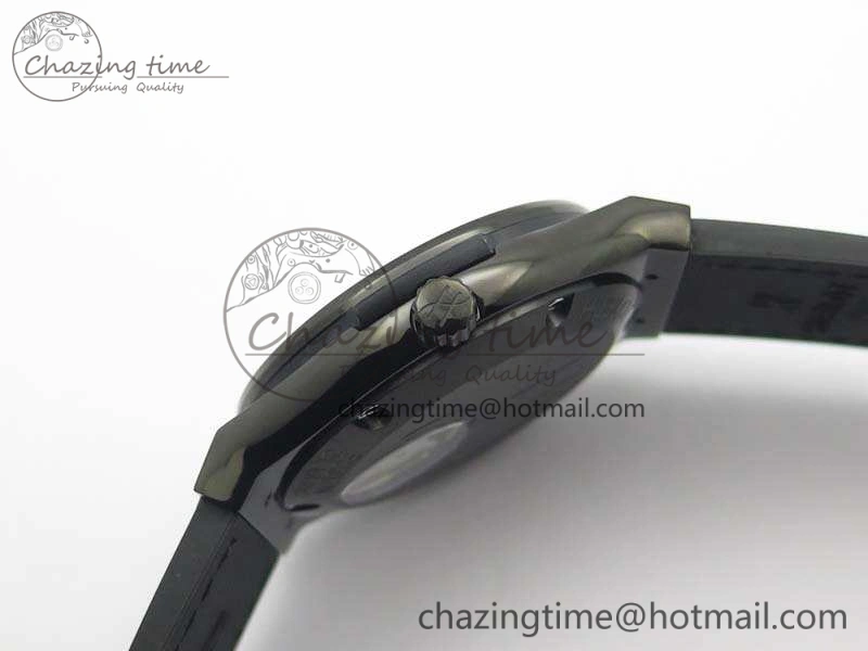 Versatile Fusion Real Tourbillon 45mm PVD TF Best Edition Black Dial On Gummy Strap 6946