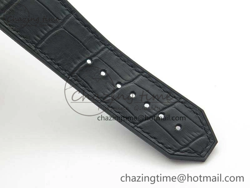 SmoothTexture Fusion Real Tourbillon 45mm SS TF Best Edition Black Dial On Gummy Strap 6947