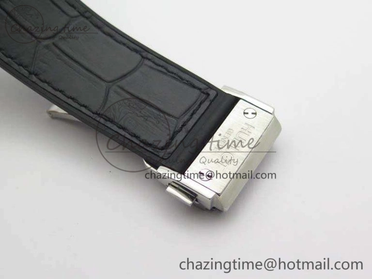 SmoothTexture Fusion Real Tourbillon 45mm SS TF Best Edition Black Dial On Gummy Strap 6947