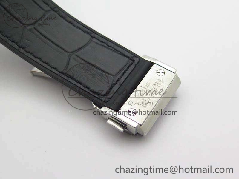 SmoothTexture Fusion Real Tourbillon 45mm SS TF Best Edition Black Dial On Gummy Strap 6947