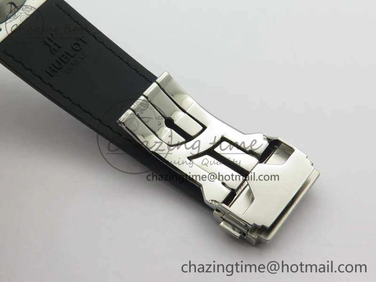 SmoothTexture Fusion Real Tourbillon 45mm SS TF Best Edition Black Dial On Gummy Strap 6947