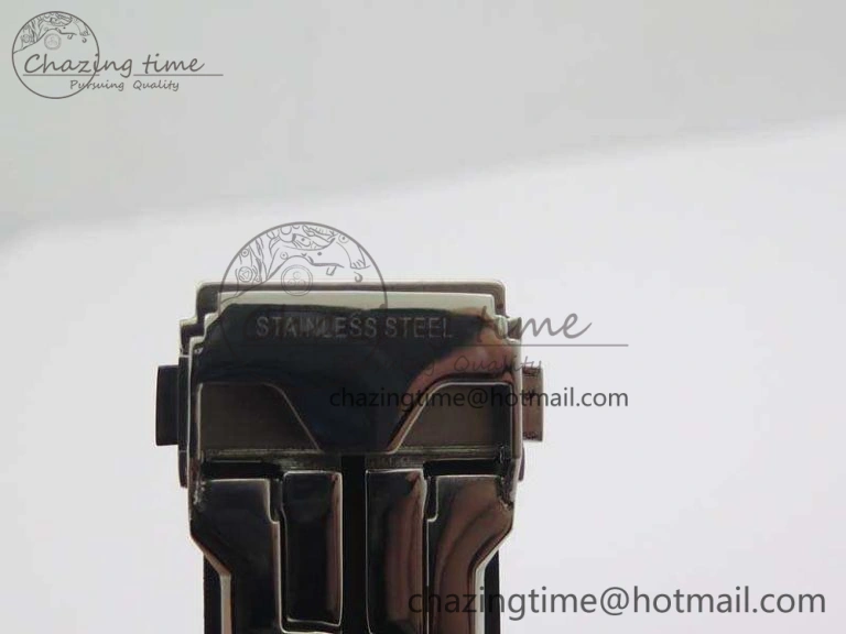 SmoothTexture Fusion Real Tourbillon 45mm SS TF Best Edition Black Dial On Gummy Strap 6947