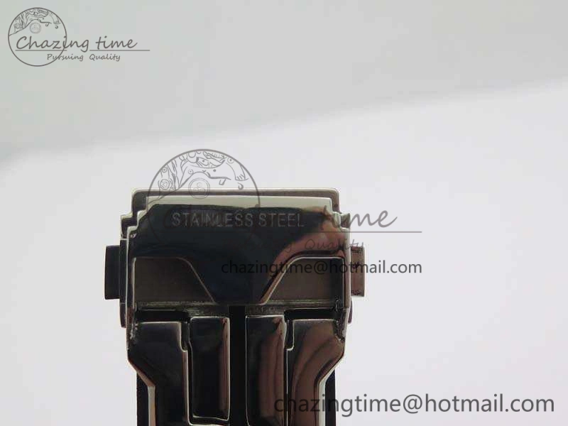 SmoothTexture Fusion Real Tourbillon 45mm SS TF Best Edition Black Dial On Gummy Strap 6947