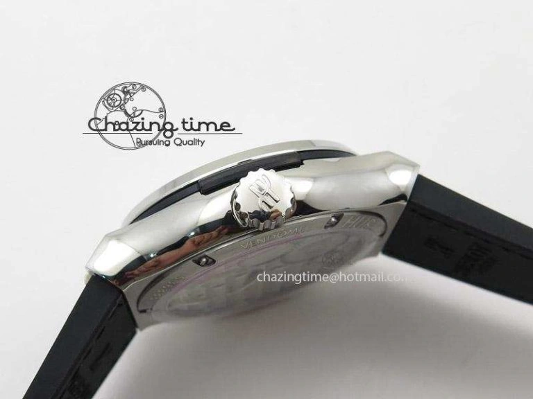 GoAnywhere Fusion SS Black Dial Flying Tourbillion On Gummy Strap 6986