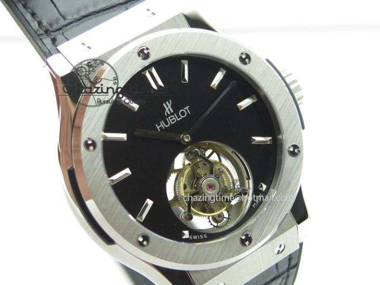 GoAnywhere Fusion SS Black Dial Flying Tourbillion On Gummy Strap 6986