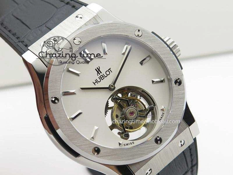 Fusion SS White Dial Flying Tourbillion On Gummy Strap TechFriendly 6983
