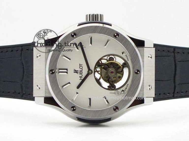 Fusion SS White Dial Flying Tourbillion On Gummy Strap TechFriendly 6983