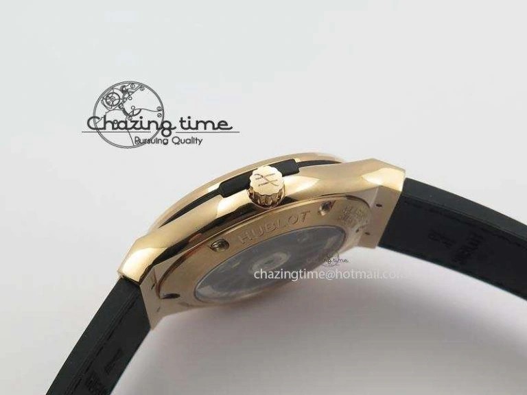 EasyMatch Fusion Tourbillon 45mm RG TF Best Edition Skeleton Dial On Black Gummy Strap A23J 6969