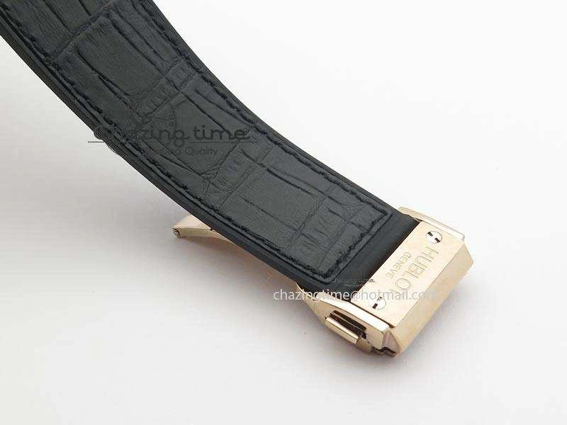 EasyMatch Fusion Tourbillon 45mm RG TF Best Edition Skeleton Dial On Black Gummy Strap A23J 6969