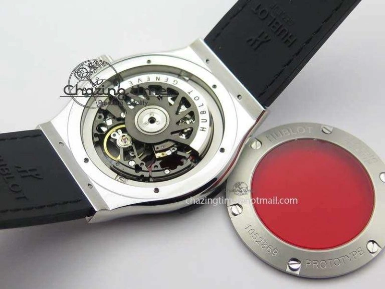 Fusion Tourbillon 45mm TF Best Edition Red Skeleton Dial On Black Gummy Strap A23J Cozy 6966