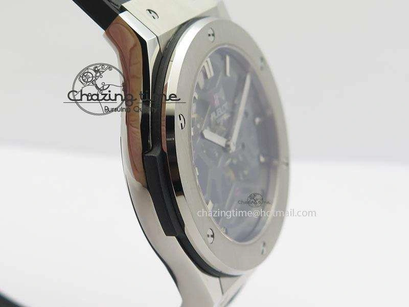 Resilient Fusion Tourbillon 45mm TF Best Edition Skeleton Dial On Black Gummy Strap A23J 6970