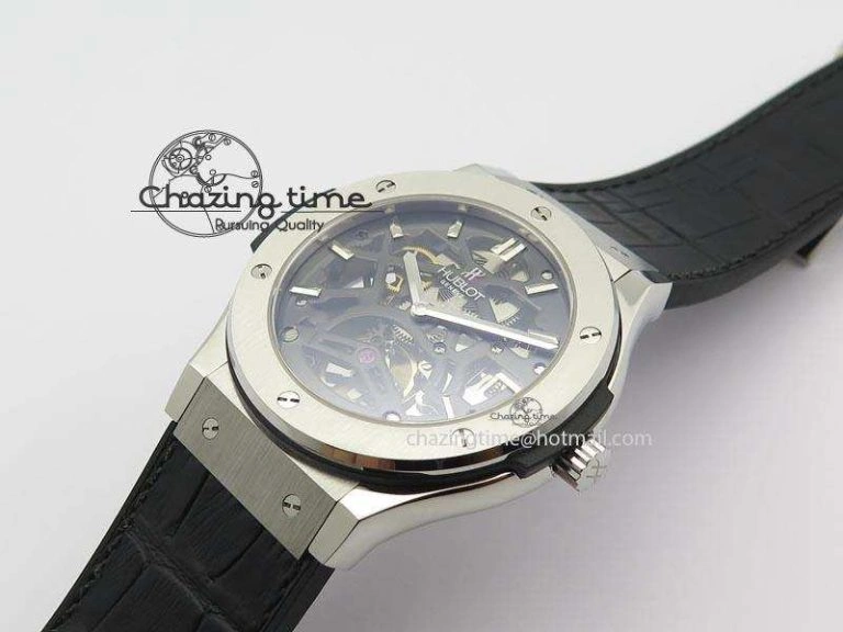 Resilient Fusion Tourbillon 45mm TF Best Edition Skeleton Dial On Black Gummy Strap A23J 6970