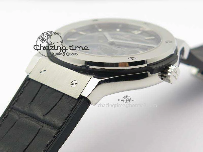 Resilient Fusion Tourbillon 45mm TF Best Edition Skeleton Dial On Black Gummy Strap A23J 6970