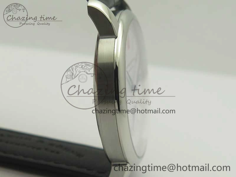 Upgraded Regulator SS MK Best Edition White Dial Roman Markers Red on Black Leather Strap A23J 4170