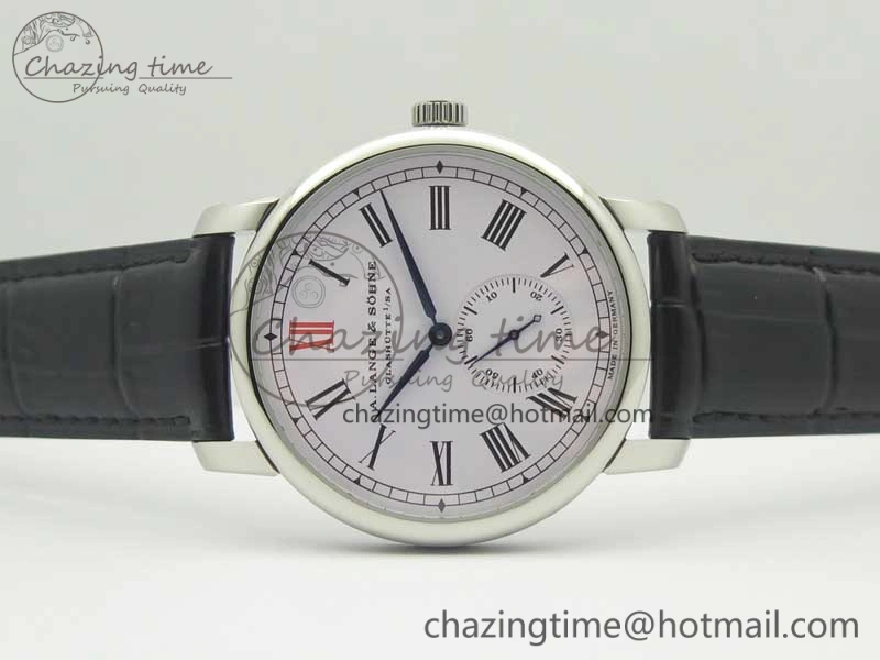Upgraded Regulator SS MK Best Edition White Dial Roman Markers Red on Black Leather Strap A23J 4170
