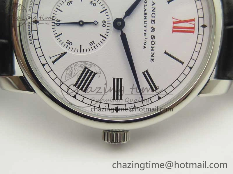 Upgraded Regulator SS MK Best Edition White Dial Roman Markers Red on Black Leather Strap A23J 4170