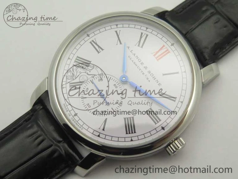 Upgraded Regulator SS MK Best Edition White Dial Roman Markers Red on Black Leather Strap A23J 4170