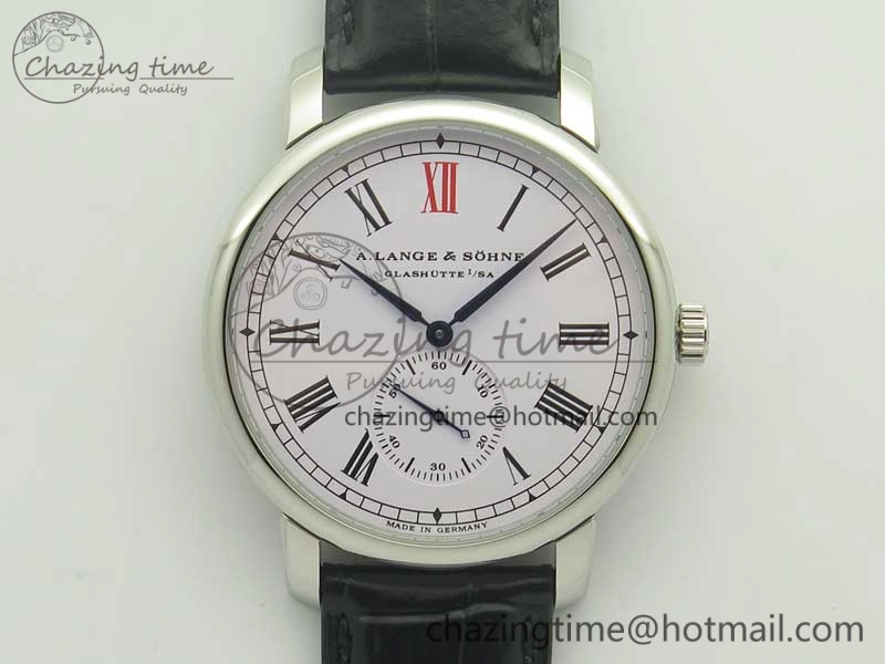 Upgraded Regulator SS MK Best Edition White Dial Roman Markers Red on Black Leather Strap A23J 4170