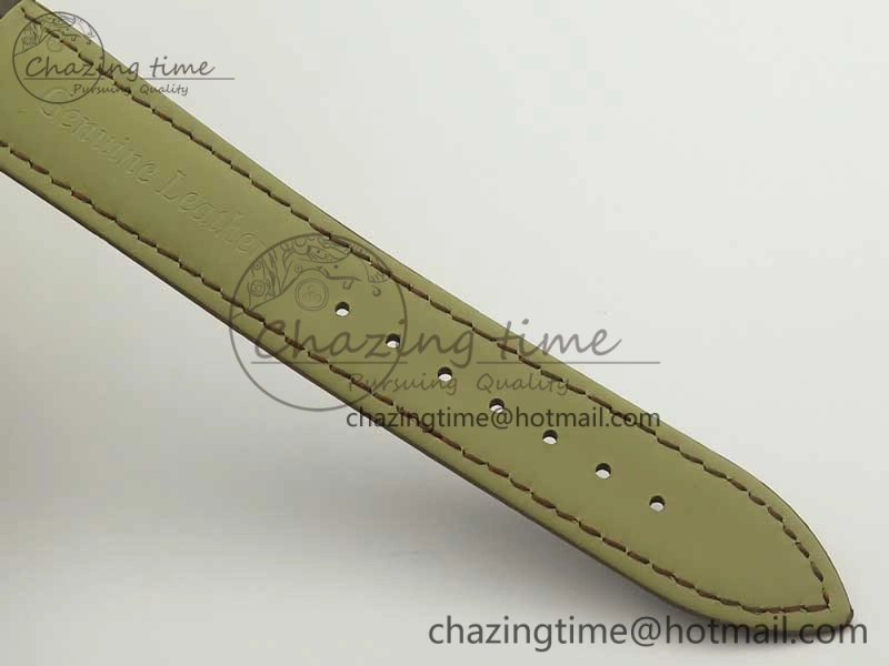 WaterResistant The Erotic Timepiece RG White Dial RG Markers on Brown Leather Strap A23J 8995