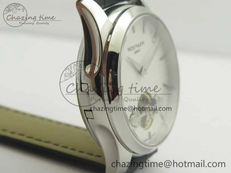 Trendy The Erotic Timepiece White Dial SS Markers on Black Leather Strap A23J 8992