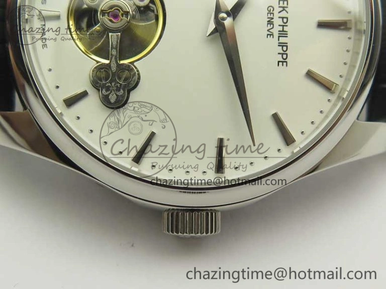 Trendy The Erotic Timepiece White Dial SS Markers on Black Leather Strap A23J 8992