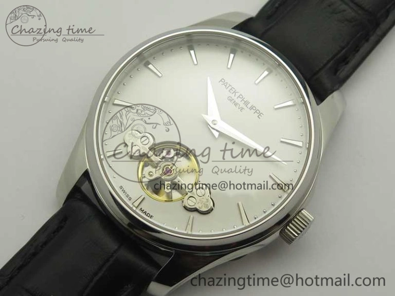 Trendy The Erotic Timepiece White Dial SS Markers on Black Leather Strap A23J 8992