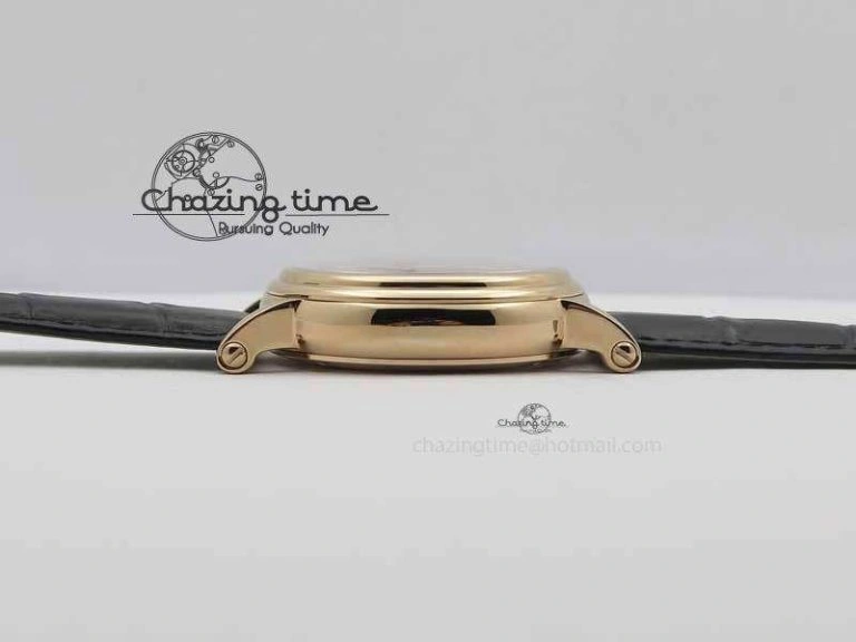 Tourbillon Big Date RG White Textured Dial On Black Leather Strap Comfortable 9052