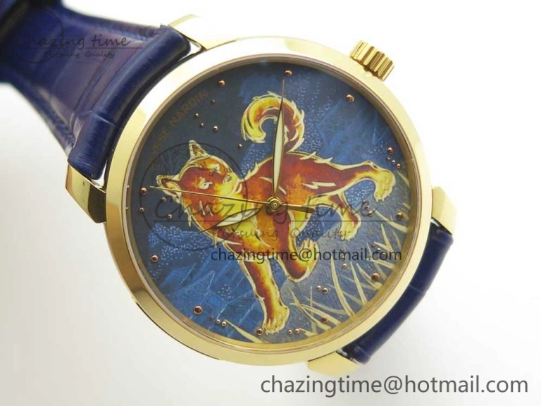 NewStyle Classico RG FKF Best Edition Dog Dial on Blue Leather Strap A 9810