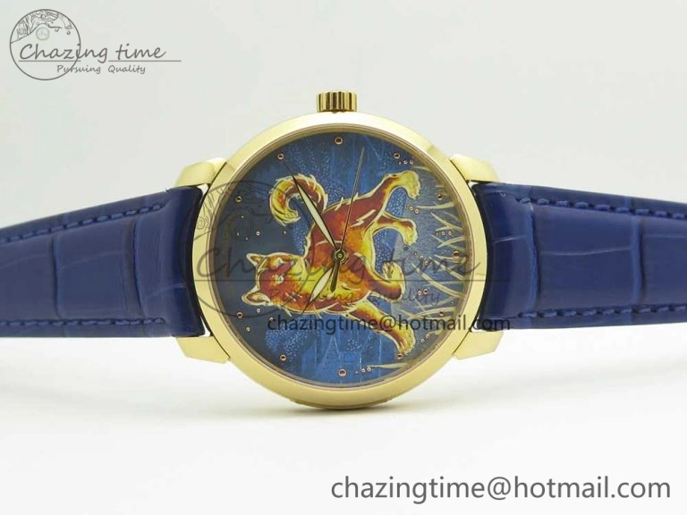 NewStyle Classico RG FKF Best Edition Dog Dial on Blue Leather Strap A 9810