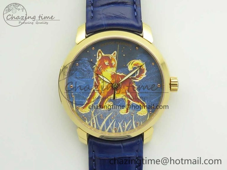 NewStyle Classico RG FKF Best Edition Dog Dial on Blue Leather Strap A 9810
