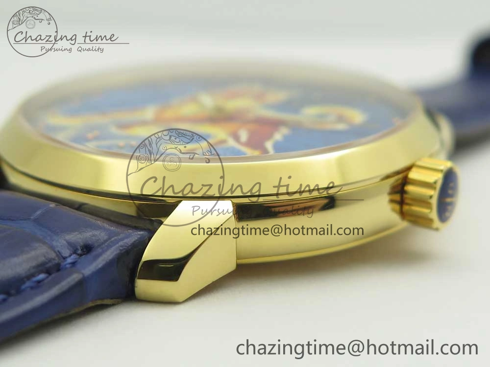 NewStyle Classico RG FKF Best Edition Dog Dial on Blue Leather Strap A 9810