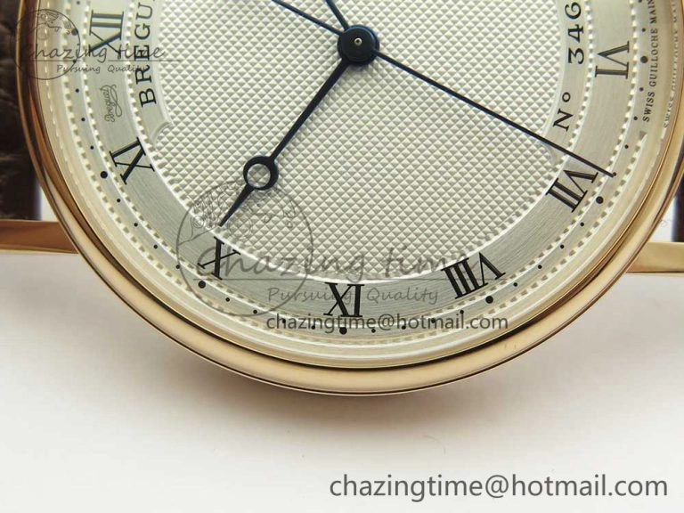 Stretchable Classique Auto 5177 RG 3463 MK 1:1 Best Edition White Dial Numeral Markers On Brown Leather A777Q V 5339