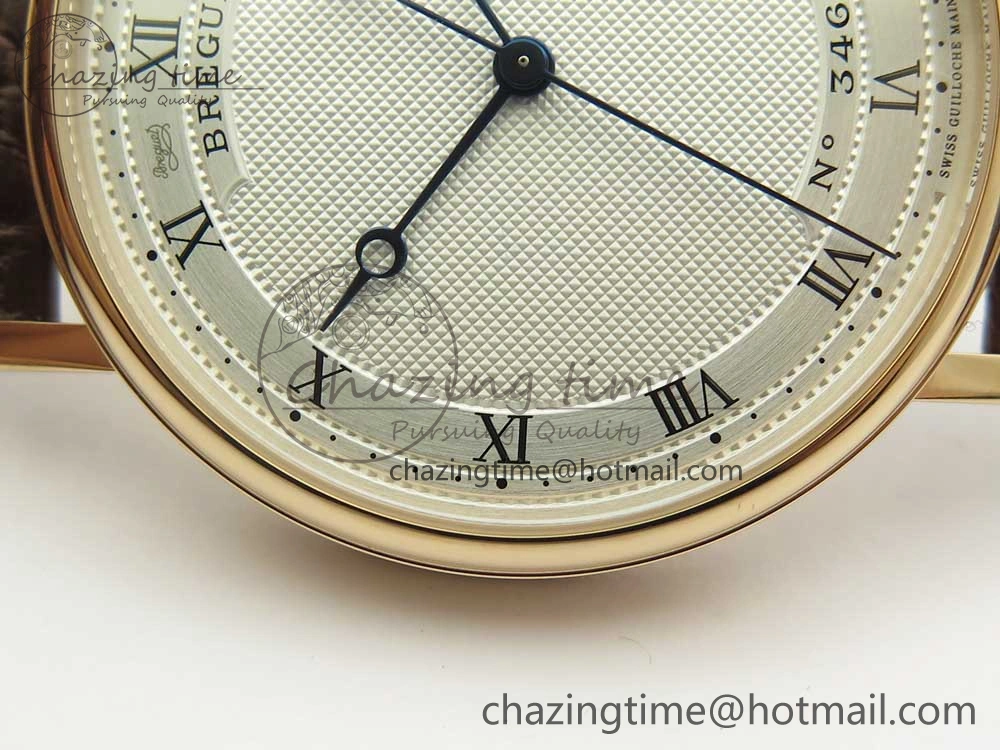 Stretchable Classique Auto 5177 RG 3463 MK 1:1 Best Edition White Dial Numeral Markers On Brown Leather A777Q V 5339