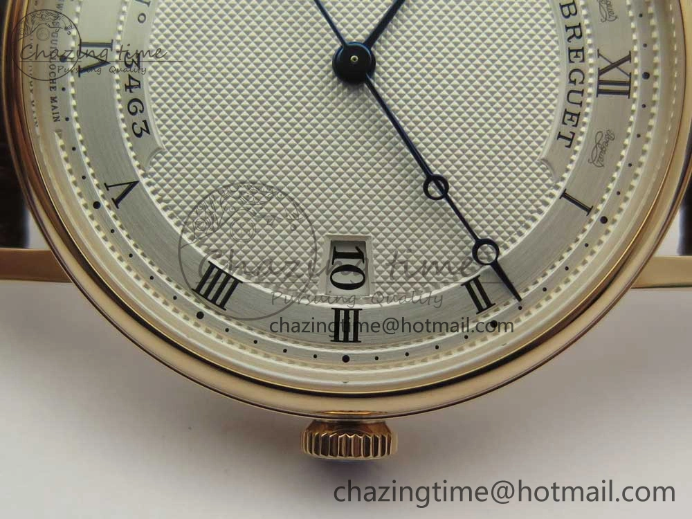 Stretchable Classique Auto 5177 RG 3463 MK 1:1 Best Edition White Dial Numeral Markers On Brown Leather A777Q V 5339