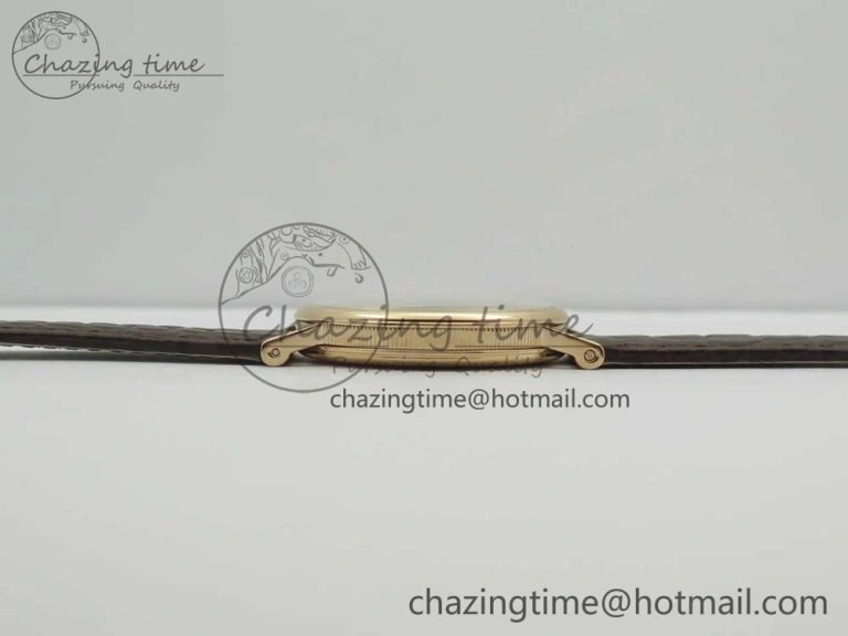 Stretchable Classique Auto 5177 RG 3463 MK 1:1 Best Edition White Dial Numeral Markers On Brown Leather A777Q V 5339