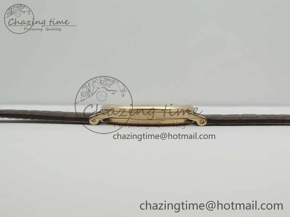Stretchable Classique Auto 5177 RG 3463 MK 1:1 Best Edition White Dial Numeral Markers On Brown Leather A777Q V 5339