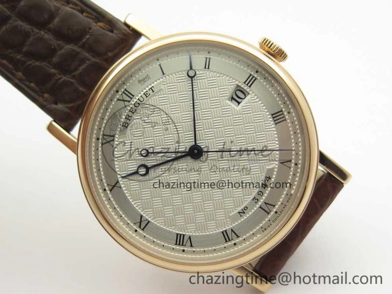 Classique Auto 5177 RG 3944 MK 1:1 Best Edition White Dial Numbers Markers On Brown Leather A777Q V ModernLook 5337
