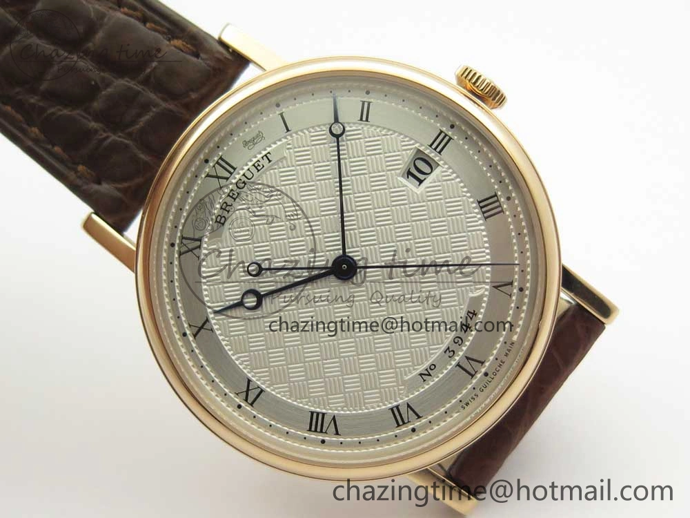 Classique Auto 5177 RG 3944 MK 1:1 Best Edition White Dial Numbers Markers On Brown Leather A777Q V ModernLook 5337