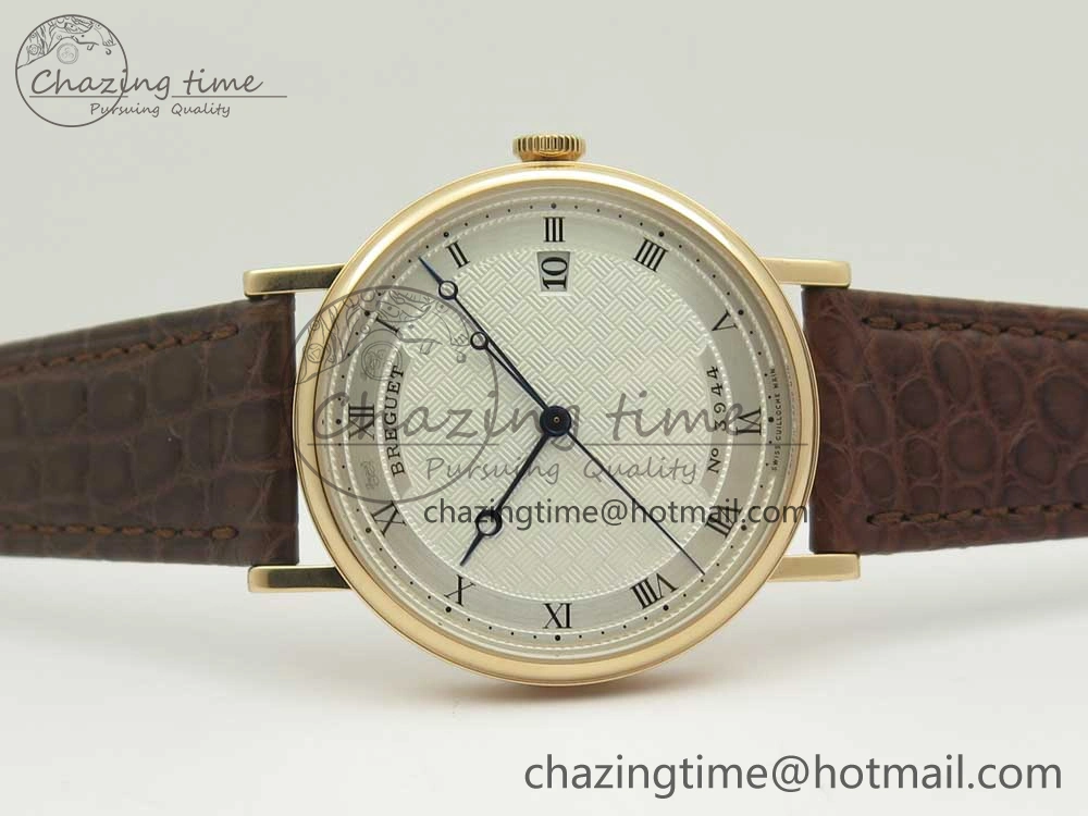 Classique Auto 5177 RG 3944 MK 1:1 Best Edition White Dial Numbers Markers On Brown Leather A777Q V ModernLook 5337