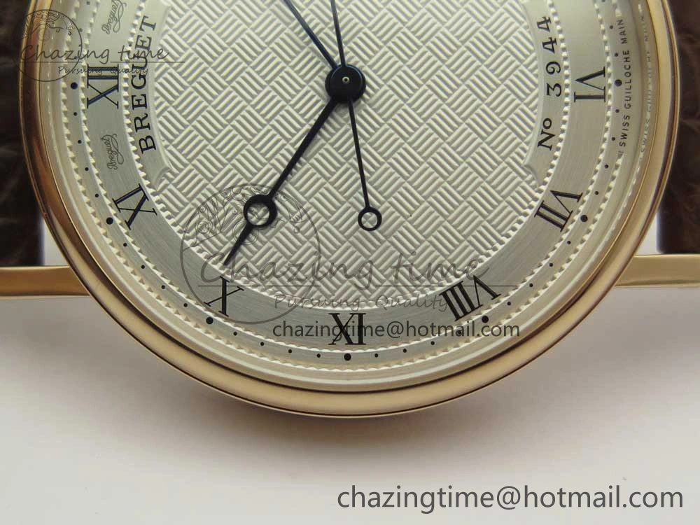 Classique Auto 5177 RG 3944 MK 1:1 Best Edition White Dial Numbers Markers On Brown Leather A777Q V ModernLook 5337