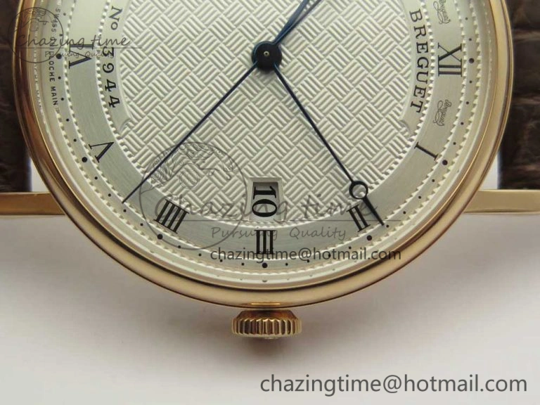 Classique Auto 5177 RG 3944 MK 1:1 Best Edition White Dial Numbers Markers On Brown Leather A777Q V ModernLook 5337