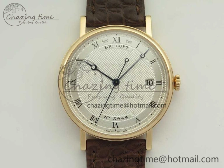 Classique Auto 5177 RG 3944 MK 1:1 Best Edition White Dial Numbers Markers On Brown Leather A777Q V ModernLook 5337
