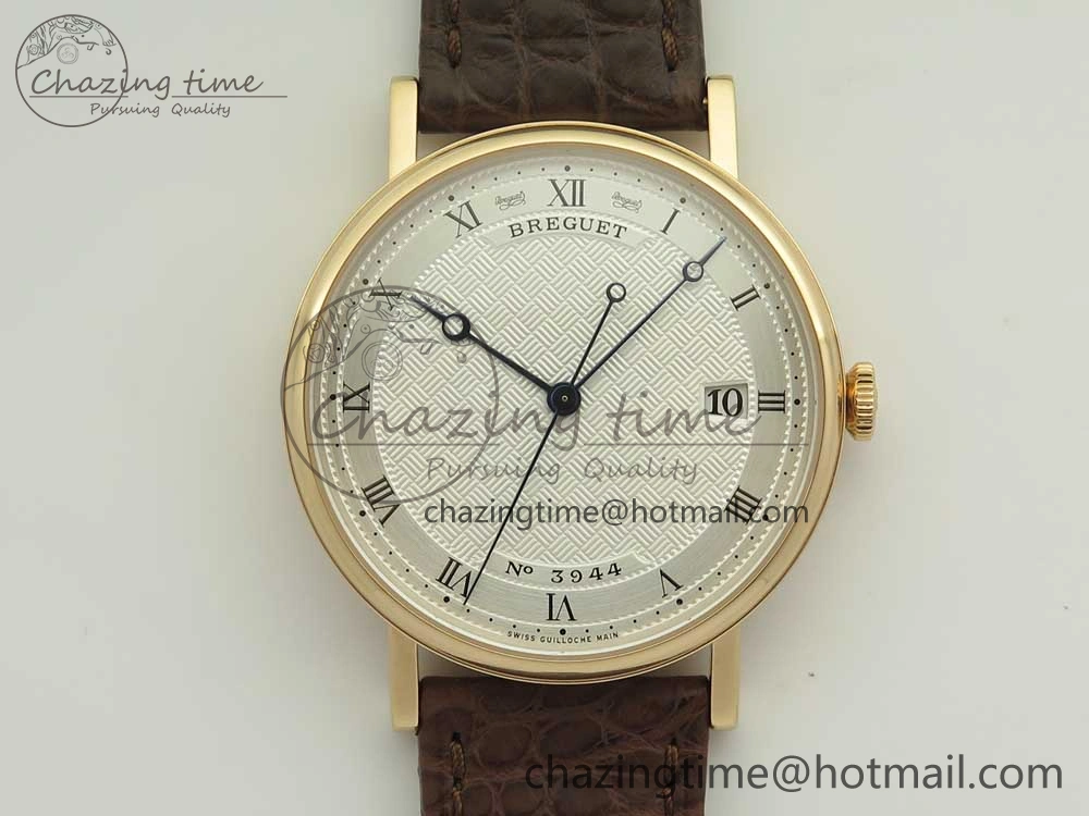 Classique Auto 5177 RG 3944 MK 1:1 Best Edition White Dial Numbers Markers On Brown Leather A777Q V ModernLook 5337