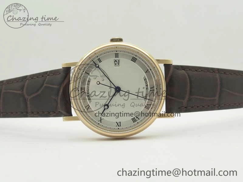 Classique Auto 5177 RG FK 1:1 Best Edition White Hobnail Textured Dial on Brown Leather Strap MIYOTA HighPerformance 5355