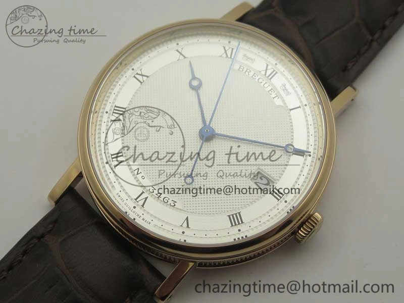 Classique Auto 5177 RG FK 1:1 Best Edition White Hobnail Textured Dial on Brown Leather Strap MIYOTA HighPerformance 5355